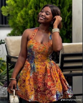 Heritage Ankara Chic Short Dress