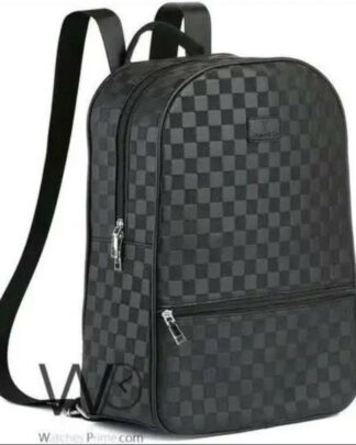 Share this product    Louis Viuttons Men’s Black Leather Laptop Backpack – Premium Business, Travel & Work BagC