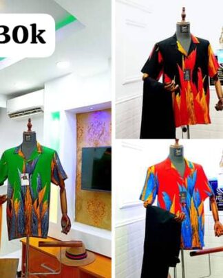 Vintage Set Floral Two-Piece Set for Men