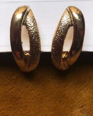 Gold Chunky Clamp Earrings