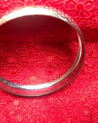 Chunky Patterned Silver Bangle