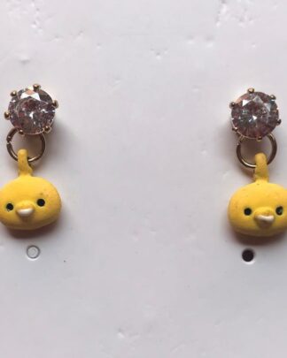 Duck head design Solitaire Stud Earrings