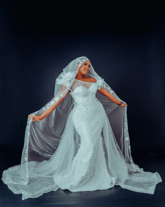 Detachable Wedding Gown with (Optional Hip Skirt Inside)