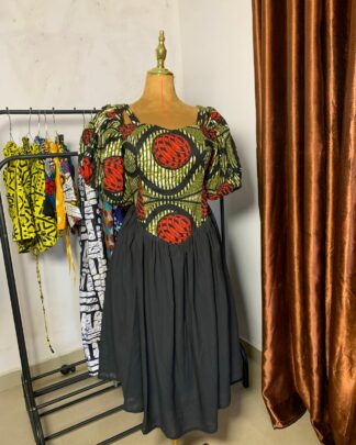 LUXURY ANKARA CHIFFON GOWN