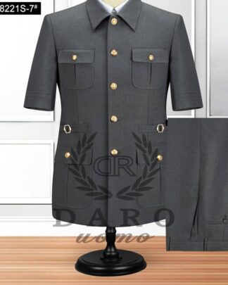 Men’s Zhongshan Suit with Gold Buttons