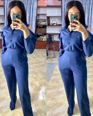 Women’s Two-Piece Female Wear Set – Long Shirt and Trouser